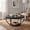 Dark Black, variant on Fnova Coffee Table with 2 - Tier Storage, 32" Round Wood Coffee Table with Metal Legs, Modern Rustic Style Center Table for Living Room, Warm Brown and Black