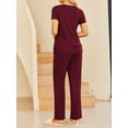 thumbnail image 4 of Avidlove Women Maternity Nursing Pajama Set Breastfeeding Sleepwear Short Sleeve Top and Long Pants Postpartum Pjs, 4 of 7