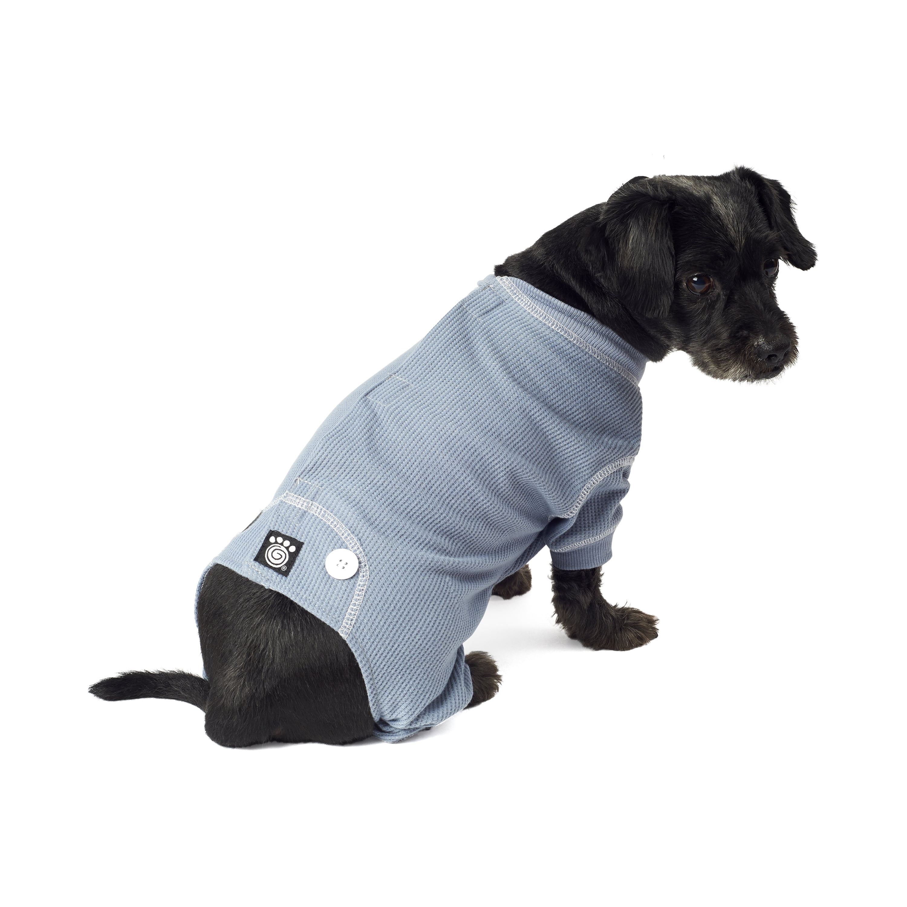 Petrageous Designs Cozy Thermal Pajamas for Pets Large Pink with White Stitching