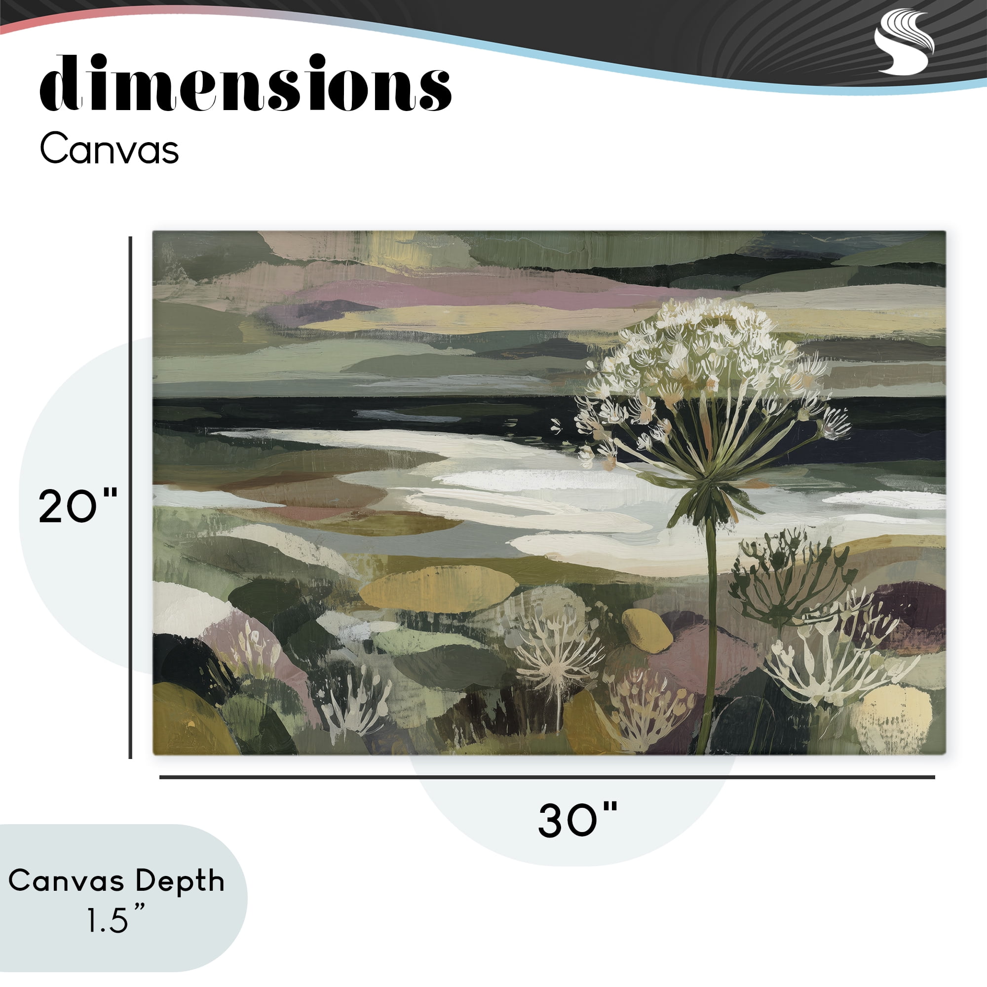 Stupell Industries Dandelion in Misty Meadow Canvas Wall Art, design by Chromatic Storm Studio