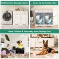 thumbnail image 5 of Tilt Out Trash Can Cabinet 12 Gallon, Hidden Trash Cabinet with Drawers, Kitchen Island Kitchen Pantry with Trash Can Storage, Tilt Out Laundry Hamper Cabinet (White, Double-Door), 5 of 11