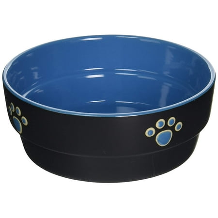 Ethical Pet Products () DSO6897 Fresco Stoneware Dog Dish, 7-Inch, Blue, Fresco dog dish has a classic flower pot design By