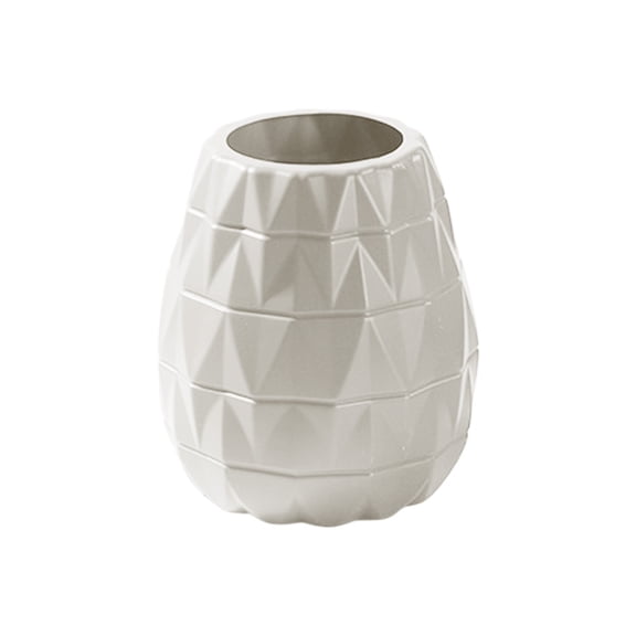 Bwiyojiz Christmas Decorations Home Decoration Plastic Imitation Glazed Vase Living Room Flower Arrangement TV Cabinet Dried Pot Utensil, Gifts for Sister, White