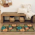 thumbnail image 4 of Pioneer Flower Floral Print Pattern Bathroom Rugs Mat, Non Slip Microfiber Bathroom Rug with Rubber Backing, Soft Mats for Bathroom Floor Tub Shower, 17"x47", 4 of 5