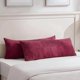 thumbnail image 1 of Chenchen Set of 2 Burgundy Boho Long Lumbar Body Decorative Throw Pillow Cover 14x36 Inch for Bed Couch Bedroom Bench, Soft Patchwork Corduroy Textured Pillow Case, Rustic Farmhouse Room Décor, 1 of 1