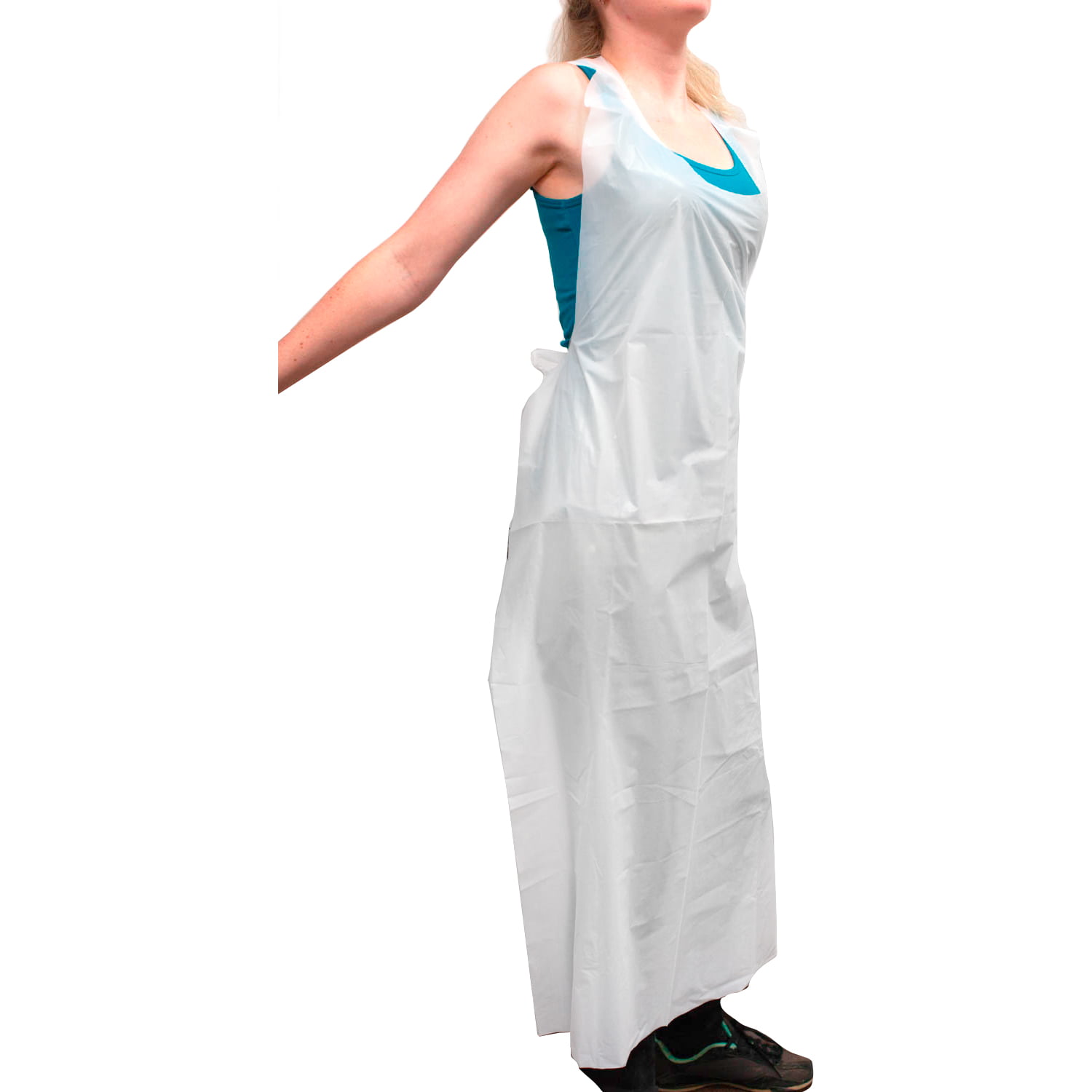 1.5 Mil Polyethylene Disposable Aprons , Smooth, Individually Pack, Case Of  1000 Pieces