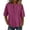 281-Violet, variante sur Craaazy Hauts à Manches Courtes pour Femmes Coupe Ample Couleur Unie Col Henley Blouse Décontractée avec Poche et Détail de Bouton Respirant pour l'Été Tenue Quotidienne