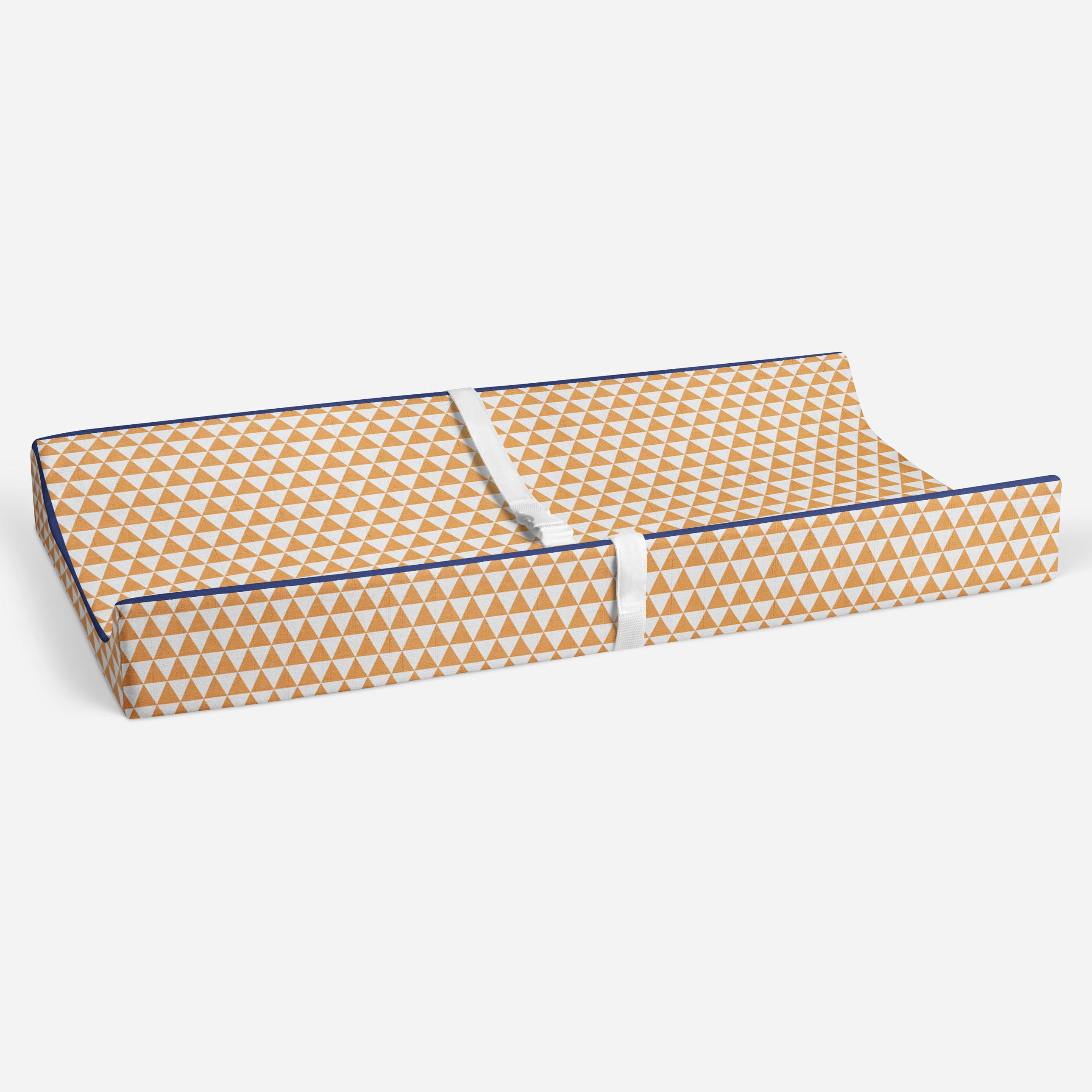 Bacati - Triangles Orange Quilted Muslin Changing Pad Cover
