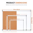 thumbnail image 3 of SWANCROWN Combination Board Dry Erase Cork Board Combo 24"x 18", 3 of 10