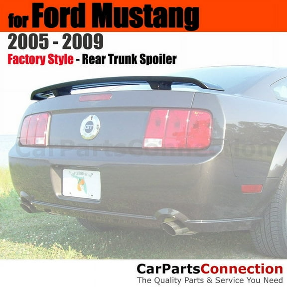 Trunk Spoiler Compatible With 2005 2006 2007 2008 2009 Ford Mustang All Factory Style 2-Post Pedestal Painted Color D3 Torch Red Clearcoat
