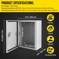 thumbnail image 4 of Kojooin Steel Electrical Box, IP66 Waterproof and Dustproof Hinged Enclosure with Lock and Mounting Plate, 4 of 8