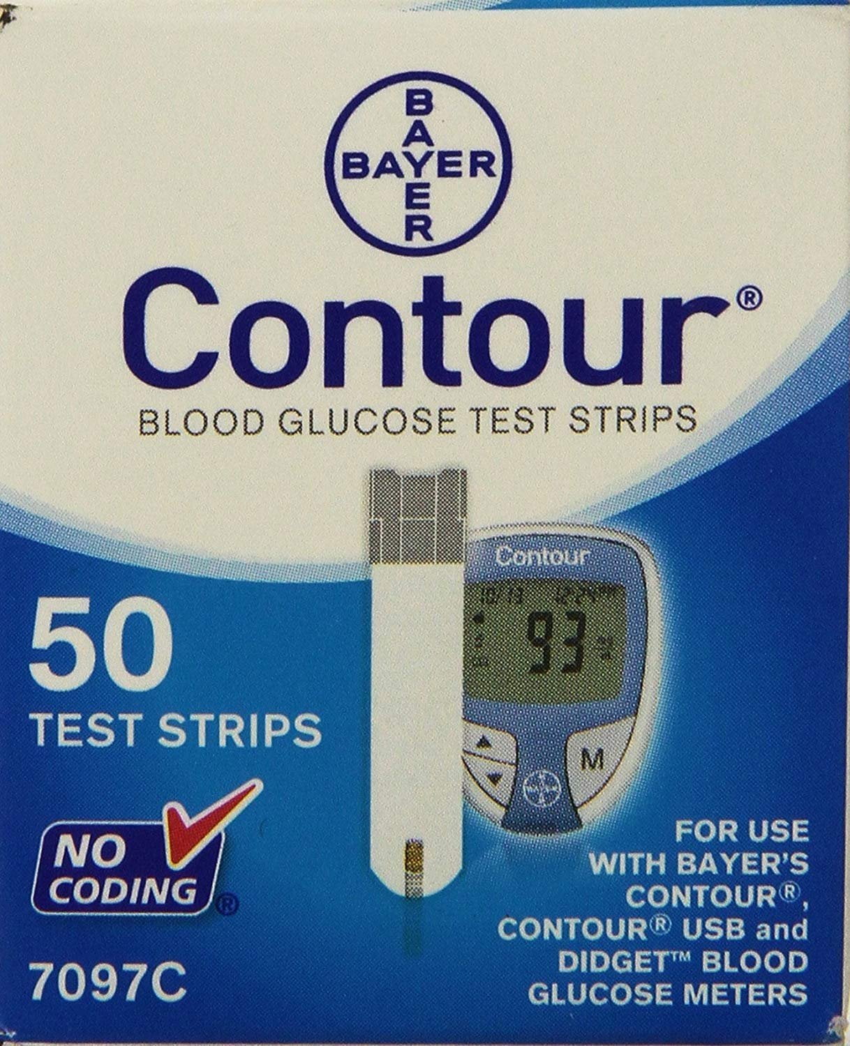 Bayer Ascensia Contour 50 Blood Glucose Test Strips , 100 Test Strips Bayer Ascensia Contour 50 Blood Glucose Test Strips , 100 Test Strips