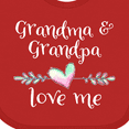 thumbnail image 4 of Inktastic Grandma and Grandpa Love Me- Heart Grandchild Boys or Girls Baby Bib, 4 of 4