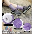 thumbnail image 4 of Calcetines de senderismo LINEMIN para niños de lana merino para invierno, 3 pares de 4 a 7 años, 4 of 6