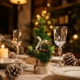 thumbnail image 5 of Mini Christmas Tree Assortment,Small Artificial Tabletop Christmas Trees Pre-Decorated,Holiday Desktop Decor for Home & Office(A), 5 of 7