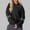 Black, variant on EchfiProm Pullover Sweatshirts for Womens Graphic Beige Hooded Long Sleeve Trendy Ladies Tops with Pocket L