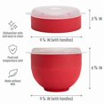 thumbnail image 5 of Silicone Popcorn Popper Collapsible Hot Air Microwavable Popcorn Maker Bowl Made without BPA Red, 5 of 7