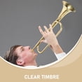 thumbnail image 3 of SHOWERORO Fine Workmanship Golden Trumpet Instrument Suitable for Beginner and Student Music Use, 3 of 8