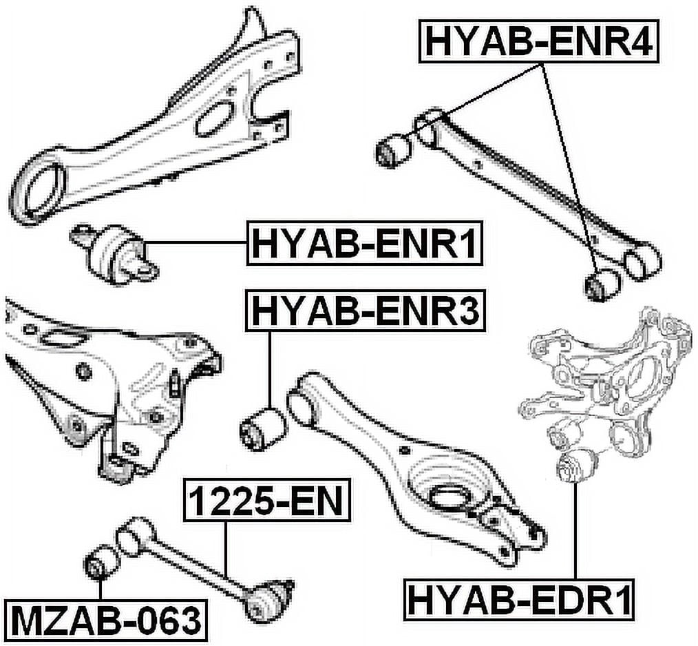 HYAB-EF4Z FEBEST Silentblock De Brazo De Suspensión Trasero Superior - 10