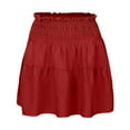 thumbnail image 4 of RUTAYY Women Skirt Flowy A-Line Skirt High Waisted Peplum Mini Skirt Pleated Cute Skirt Solid Color Flowy Swing Skirts, 4 of 5