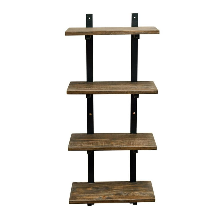 Steelside™ Pomona 48H Metal and Solid Wood Bath Floor Storage Shelf &  Reviews