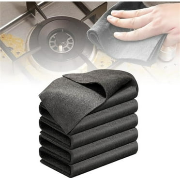 5 Pcs Microfiber Polishing Cleaning Cloth,Universal Absorbent Cleaning Cloth,Water-Free Trace Fiber Rag,Extra Large Kitchen Cleaning Rag,Lint-Free Cloth for Cleaning Bathroom,Glass,Windows