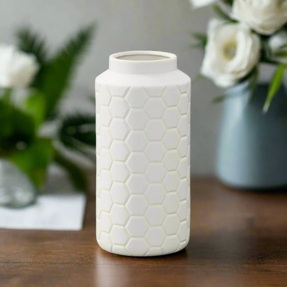 Rovari Octagon Pattern Ceramic Vase