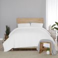 thumbnail image 3 of Vue Elements Larking 3 Piece 100% Cotton Duvet Set - Full/Queen - Bright White, 3 of 6