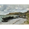 thumbnail image 2 of Claude Monet 18x14 Gold Ornate Wood Frame and Double Matted Museum Art Print Titled - Sainte-Adresse (1867), 2 of 4