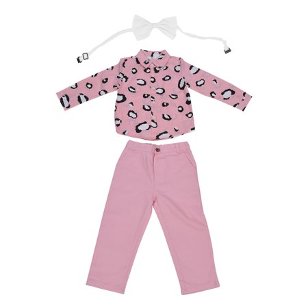 

Baby Boys Suits Set Boys Gentleman Outfit Suits Set Elegant Appearance Comfortable Breathable For Daily Wear For Baby Boys For Spring Autumn Pink 100cm