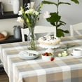 thumbnail image 2 of Stone Tri Color Check Tablecloth 52x52", 2 of 3