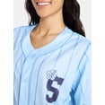 thumbnail image 4 of Stitch Women’s Graphic Cropped Baseball Jersey Top, Sizes XXS-XXL, 4 of 5