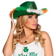thumbnail image 4 of HNMKIU Stylish Irish Feather Western Cowboy Hat for Fashionable Festival and Carnival Party Events Green,One Size, 4 of 4