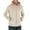 A-Beige84, variant on Mens Hoodies Loose Long Sleeve Solid Color Full Zip Hooded Jacket Kangaroo Pocket Oversized Drawstring Hoodie Coat Streetwear