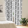 thumbnail image 2 of Ambesonne Pineapple Curtains, Vintage Fruit, Pair of 28"x84", Black Grey White, 2 of 5