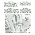 thumbnail image 3 of Kitchen Cafe Valance Curtain for Small Windows,Watercolor Green Botanical Leaves Rod Pocket Short Valances Natural Plant Leaf on White Window Treatment Panel for Living Room/Bedroom/Bathroom,54x18in, 3 of 9