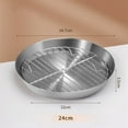 thumbnail image 2 of Round Baking Pan Roast Turkey Tray with Cooling Rack for Kitchen BBQ Cake, 2 of 10