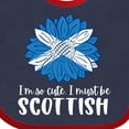 thumbnail image 4 of Inktastic I'm So Cute, I Must Be Scottish Sunflower Boys or Girls Baby Bib, 4 of 4
