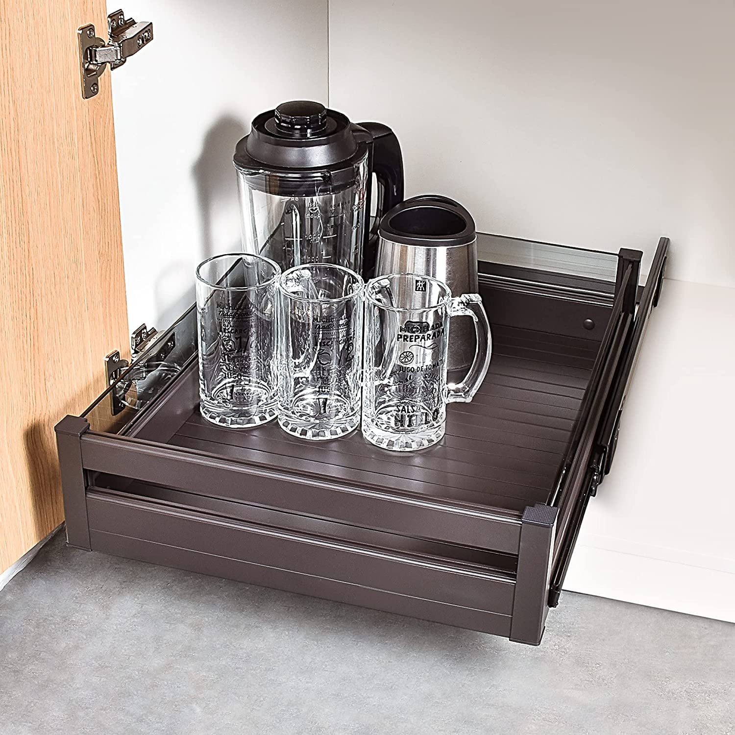 Yodudm Pull Out Organizer Sliding Shelf for Kitchen Slide Out