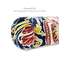 thumbnail image 6 of FBTS Prime 2 Pcs 20x6 inch Round Navy Blue Paisley Indoor Outdoor Bolster Pillows with Inserts, 6 of 7