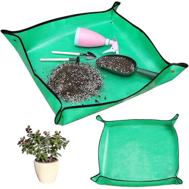 2-Pack Plant Turnover Mat Foldable Gardening Mat Waterproof Potted Anti-dirty Gardening Transplantin