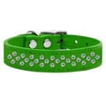 thumbnail image 3 of Mirage Pet Products Leather Rhinestone Dog Collar, Green, S, 3 of 3