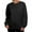 BLACK, variant on Women's Heavyweight Fleece Cotton Crewneck Long Sleeve Pullover Top Sweatshirt, Black M, 1 Pack