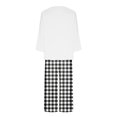 thumbnail image 5 of AherBiu Christmas Pajamas 2 Piece Sets for Women Solid Color Tops Plaid Capris Pjs Homewear Set, 5 of 5