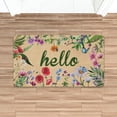 thumbnail image 6 of Hello Floral Decor Door Mat Spring Summer Welcome Mats Outdoor Colorful Flowers Doormat Non Slip Rubber Flowers Decorative Front Door Mats Indoor Rug 17" x 30", 6 of 6