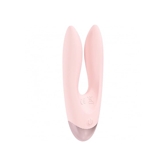 Loveline Amour 10 Function Dual Motor Silicone Rechargeable Vibrator - Pink