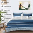 thumbnail image 3 of King 4 Piece Bedding Set Minimalist Gradient Blue White Stripes Soft Breathable Duvet Cover and Pillowcase, Ombre Abstract Art Duvet Cover Set Bed Sheets for Bedroom Dormitory Guest Room, 3 of 9