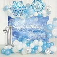 thumbnail image 6 of MMTX Frozen Theme Snow White Birthday Party Decoration Supplies, Blue White Ice Snow Balloon Garland Arch Kit with Snowflake Foil Balloon for Girl 1st Birthday Baby Shower Princess Party, 6 of 6