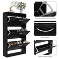 thumbnail image 7 of Canddidliike Simple 3 Tier Drawer Shoe Cabinet, Narrow Shoe Rack Organizer Shelves for Closet Hallway Bedroom Entryway, Black, 7 of 7