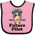 thumbnail image 3 of Inktastic Boys Future Pilot Panda Boys Baby Bib, 3 of 4